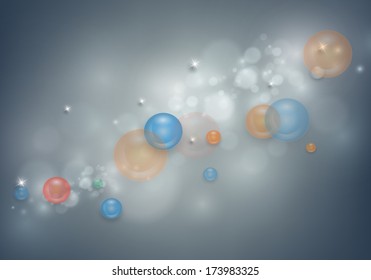 colorful vector background with transparent bubbles. Eps10