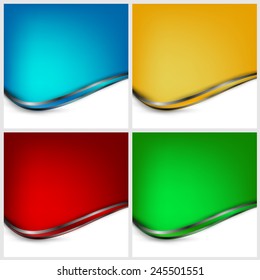 colorful vector backgrounds set with copy space. Eps10
