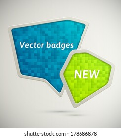 Colorful vector badges.