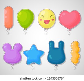 colorful vector balloons set
