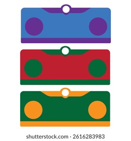 Colorful vector banner design set with abstract elements for web