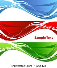 colorful vector banner in four color variations. Elements for design
