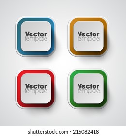 Colorful vector banner set