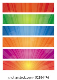 Conjunto de banner de vector colorido