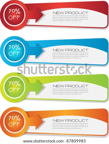 colorful vector banner set