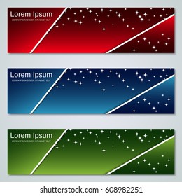 Colorful vector banners design collection