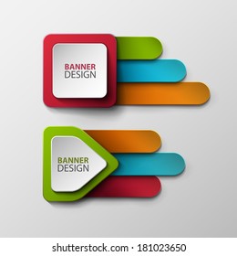 Colorful vector banners set 
