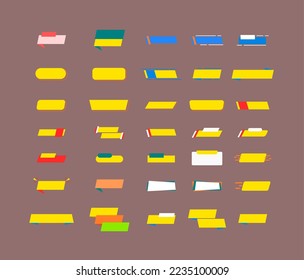 Colorful Vector Banners. Set of Ribbons Banners with Label sale promotion set