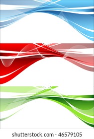 colorful vector banners with wavy lines. Eps10