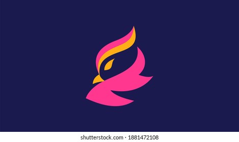 Logo de pájaro vector colorido. Logo del vector de aves