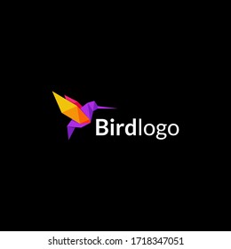 Colorful Vector Bird Logo Design Template. Creative modern concept icons