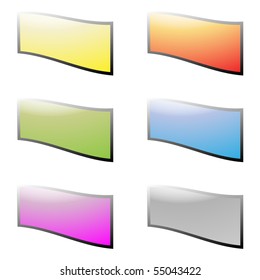 Colorful vector blank labels