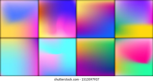 Colorful vector blurred gradient textures. Background for Social media post, wallpaper, mobile app, screen