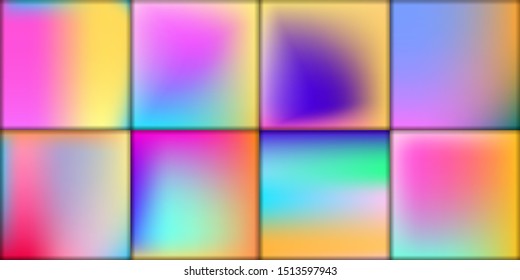 Colorful vector blurred gradient textures. Background for Social media post, wallpaper, mobile app, screen