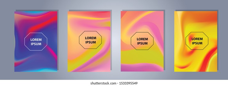 Colorful vector blurred gradient textures. Background for Social media post, wallpaper, mobile app, screen