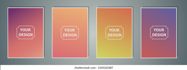 Colorful vector blurred gradient textures. Background for Social media post, wallpaper, mobile app, screen