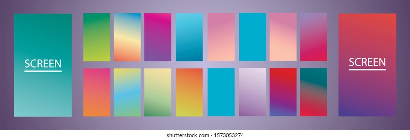 Colorful vector blurred gradient textures. Background for Social media post, wallpaper, mobile app, screen
