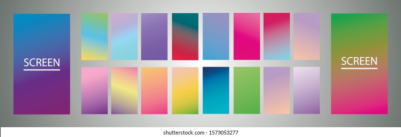 Colorful vector blurred gradient textures. Background for Social media post, wallpaper, mobile app, screen