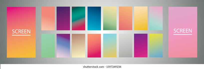 Colorful vector blurred gradient textures. Background for Social media post, wallpaper, mobile app, screen 