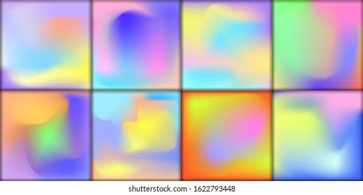 Colorful vector blurred gradient textures. Background for Social media post, wallpaper, mobile app, screen