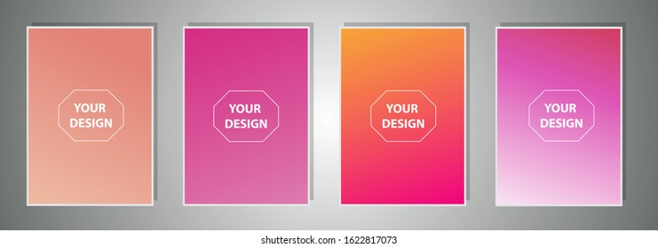 Colorful vector blurred gradient textures. Background for Social media post, wallpaper, mobile app, screen 