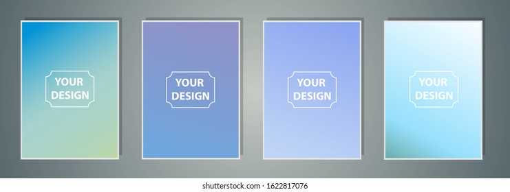 Colorful vector blurred gradient textures. Background for Social media post, wallpaper, mobile app, screen 