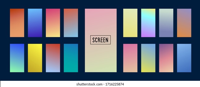 Colorful vector blurred gradient textures. Background for Social media post, wallpaper, mobile app, screen 