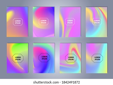 Colorful vector blurred gradient textures. Background for Social media post, wallpaper, mobile app, screen 
