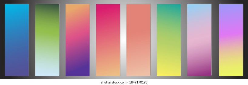 Colorful vector blurred gradient textures. Background for Social media post, wallpaper, mobile app, screen 