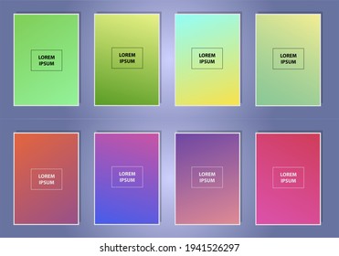 Colorful vector blurred gradient textures. Background for Social media post, wallpaper, mobile app, screen 