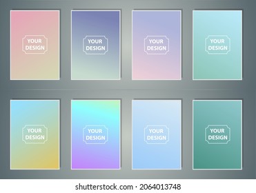 Colorful vector blurred gradient textures. Background for Social media post, wallpaper, mobile app, screen 