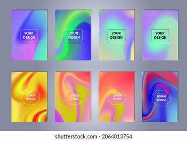 Colorful vector blurred gradient textures. Background for Social media post, wallpaper, mobile app, screen 