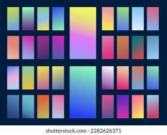 Colorful vector blurred gradient textures. Background for Social media post, wallpaper, mobile app, screen 