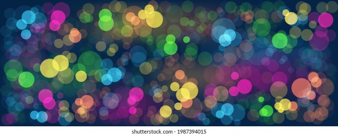 Colorful vector bokeh lights background