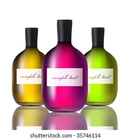 colorful vector bottles