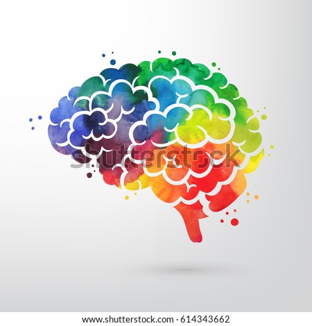 Colorful Vector Brain Illustration Brain Handdrawn ìŠ¤í†¡ ë²¡í„°(ì‚¬ìš©ë£Œ ì—†ì Œ