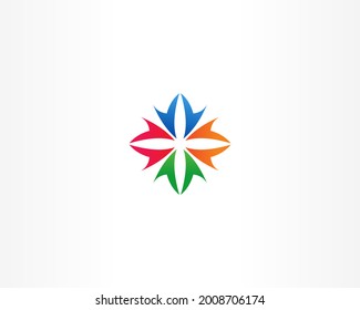 concepto de icono de diseño de logotipo de marca de vector colorido