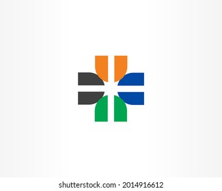 diseño de marca vectorial colorida para el logotipo de iconos universales