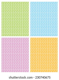 Colorful Vector Brick Pattern Set 
