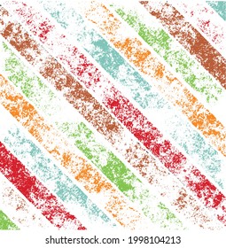 Colorful vector brush srokes texture. Distressed uneven background made of lines of different colors. Abstract distressed vector illustration. Overlay for interesting effect and depth. EPS10
