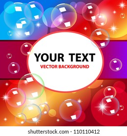Colorful Vector bubbles background. Vector illustration