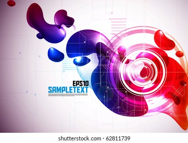 Colorful Vector Bubbles Digital Art