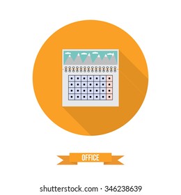 Colorful vector business office flat icon set