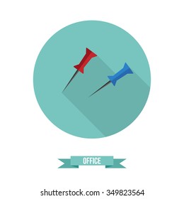 Colorful vector business office flat icon 