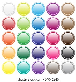 Colorful vector button collection