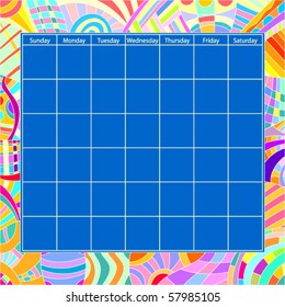 Colorful Vector Calendar Template