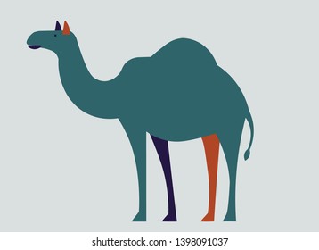 Colorful vector camel, Indan animals