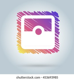 Colorful vector camera icon