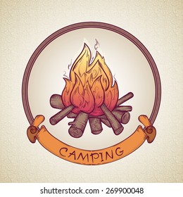 colorful vector campfire, background design