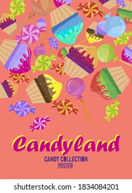 Colorful Vector Candyland Collection Poster